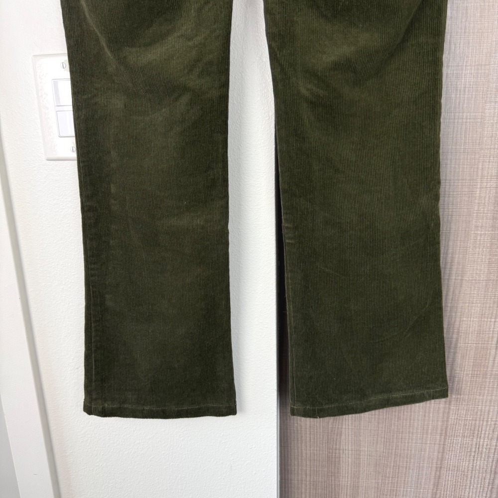 Apiece Apart Slim Marson Corduroy Pants Olive Green Ankle Cropped Granola Size 0 - Picture 10 of 12
